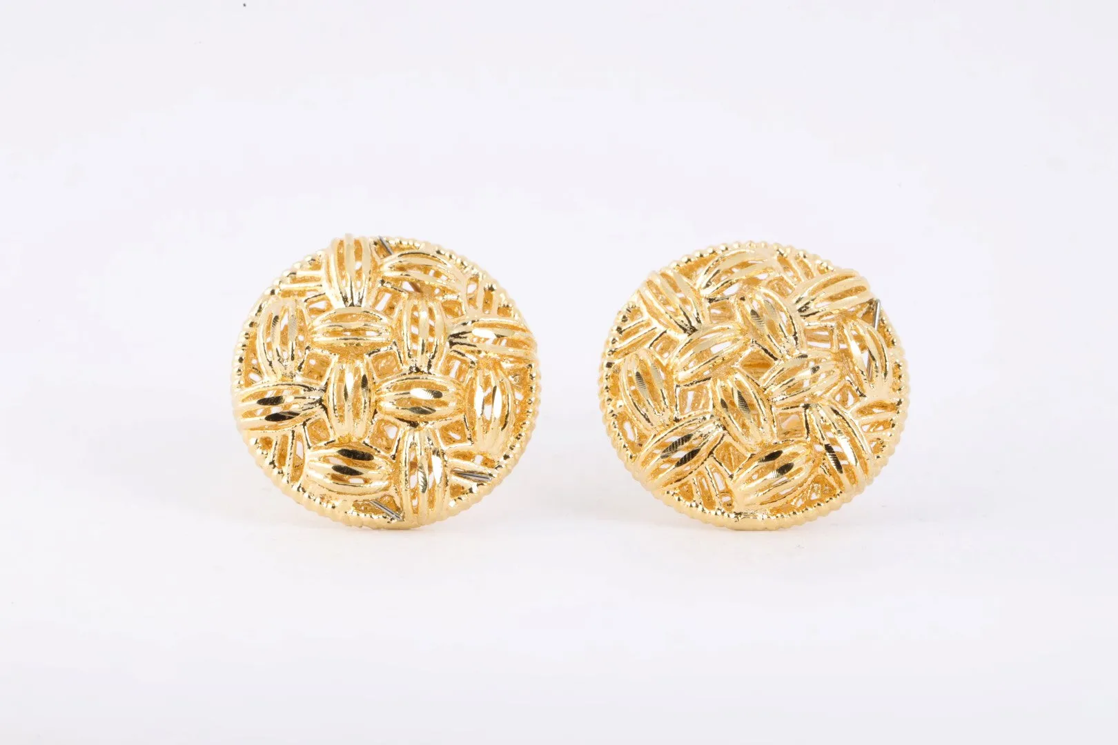 14k Yellow Gold Woven Circle Earrings (3.04g.)