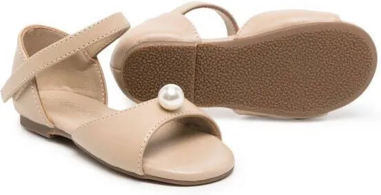 Age of Innocence Mila pearl-detail sandals Neutrals