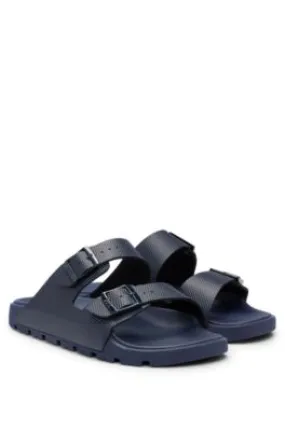 All-gender twin-strap sandals with structured uppers