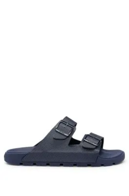 All-gender twin-strap sandals with structured uppers