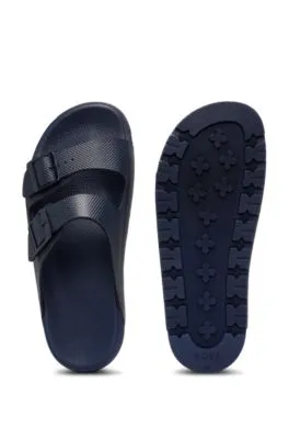 All-gender twin-strap sandals with structured uppers