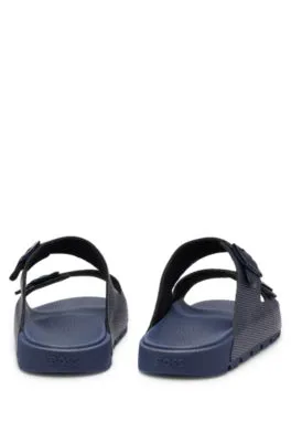 All-gender twin-strap sandals with structured uppers