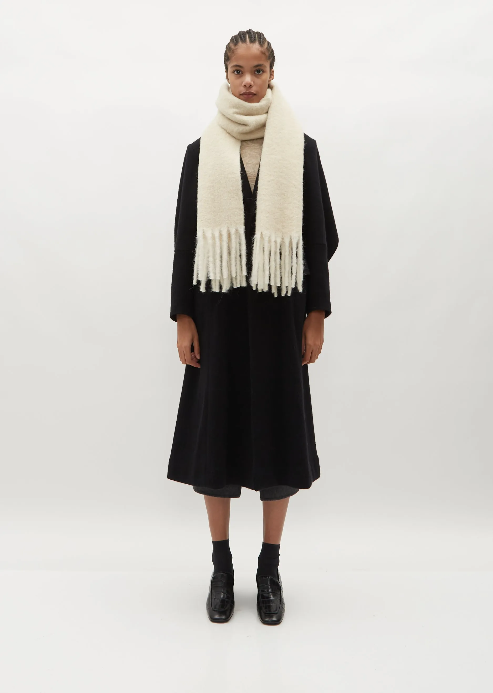 Alpaca Wool Scarf — Off White