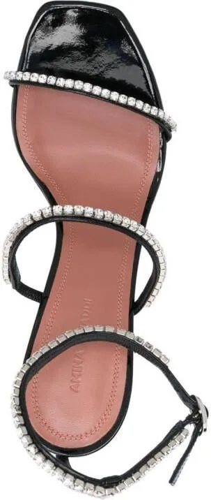 Amina Muaddi Gilda 105mm crystal-embellished sandals Black