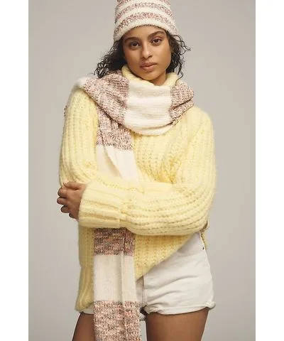 Anthropologie Cozy Popcorn Scarf