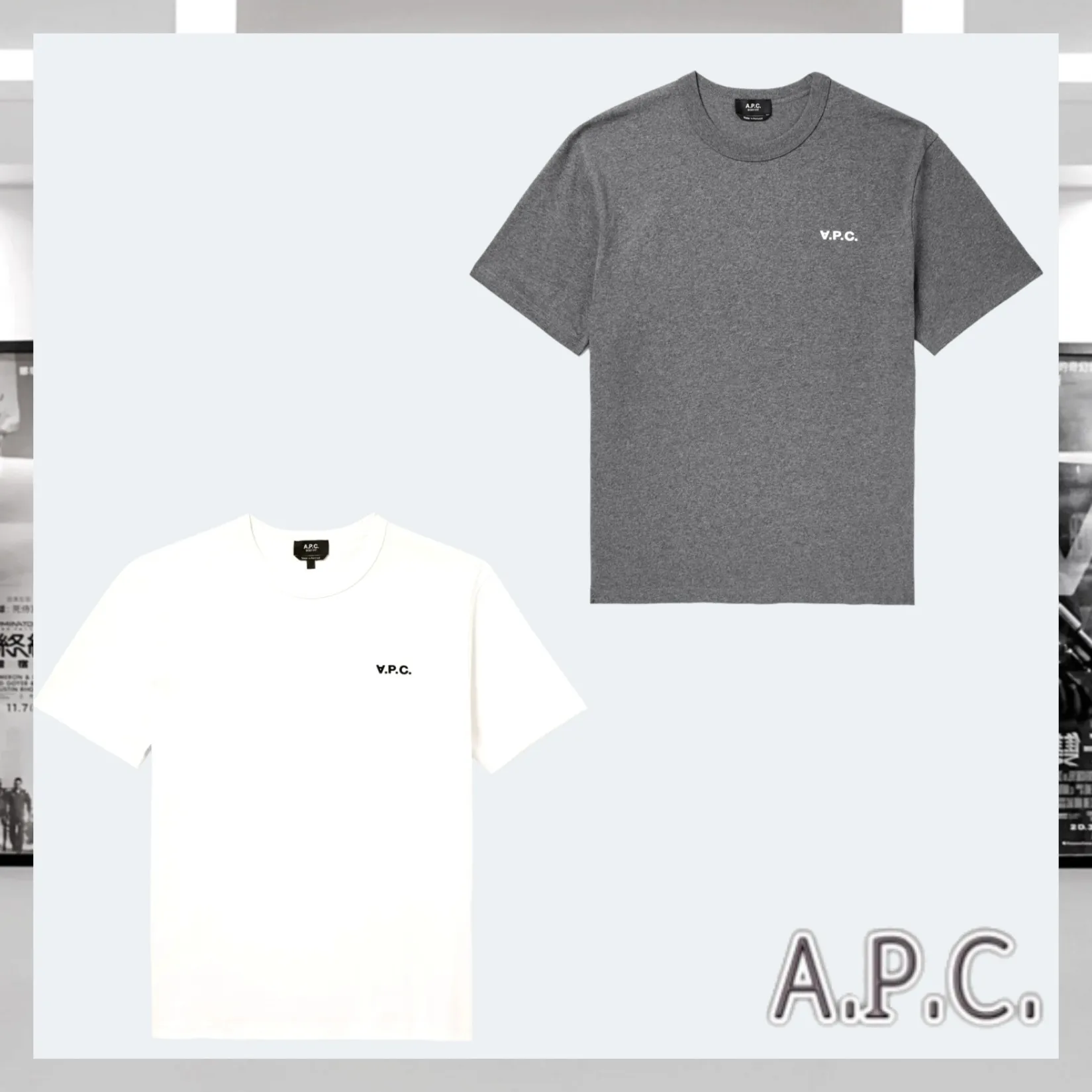 A.P.C.  |Cotton Short Sleeves Logo Designers T-Shirts