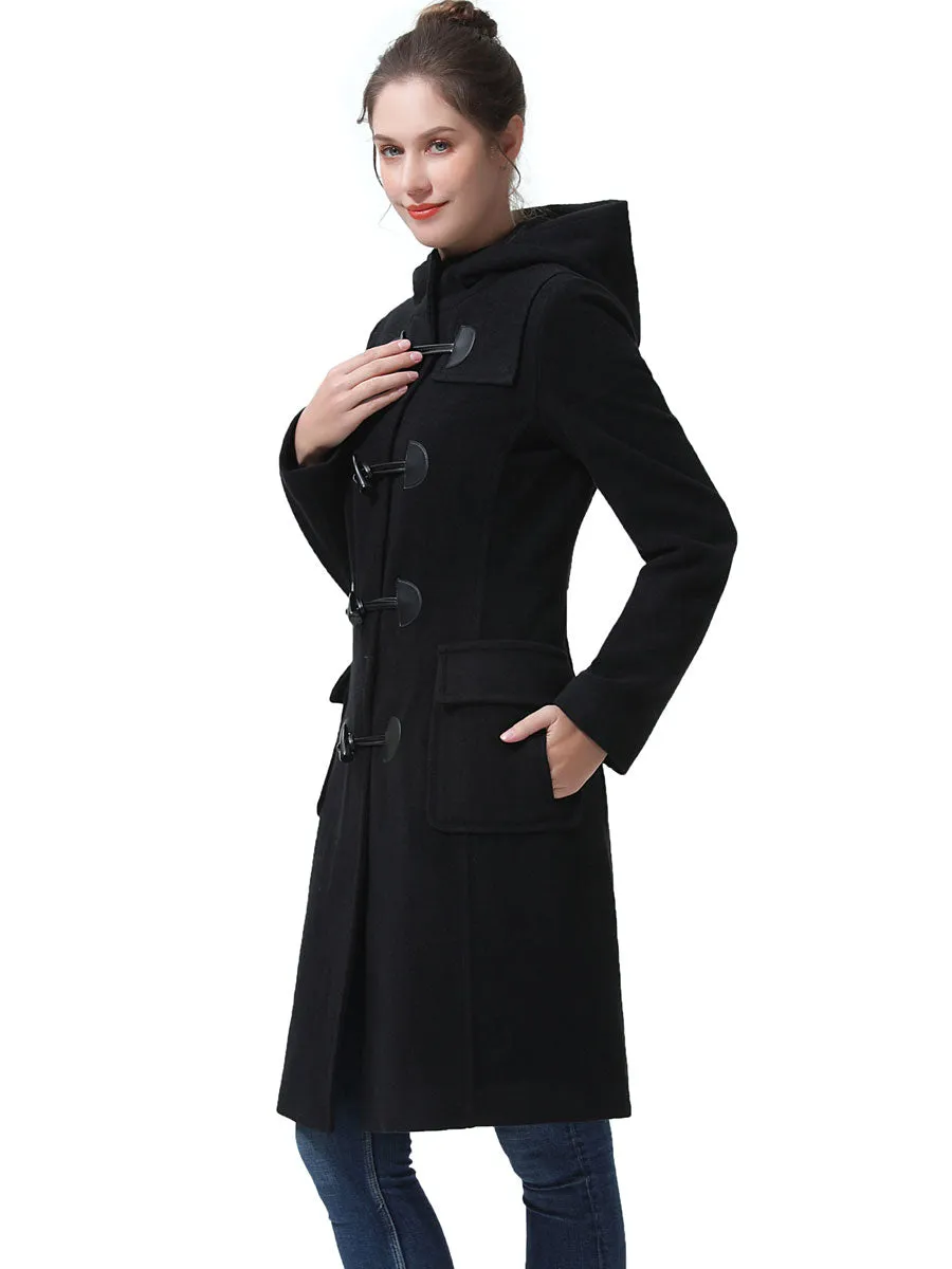 BGSD Women Liv Hooded Toggle Duffle Wool Coat