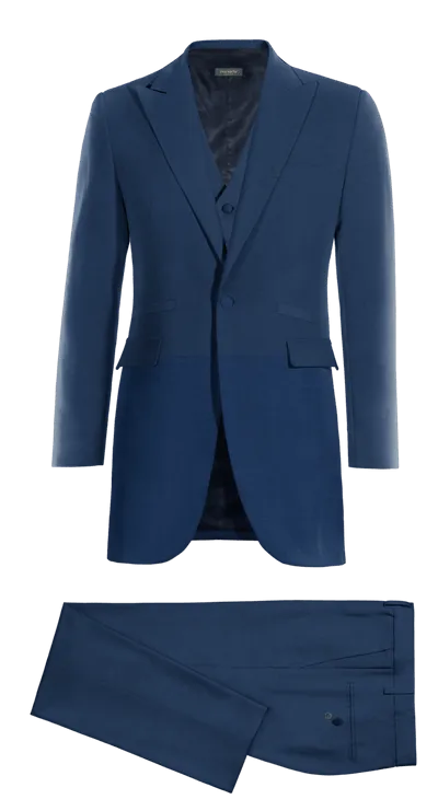 Blue frock coat with blue waistcoat