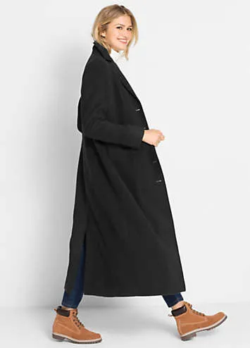 bonprix Button Detail Long Coat | Kaleidoscope