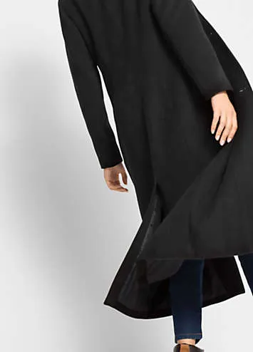 bonprix Button Detail Long Coat | Kaleidoscope