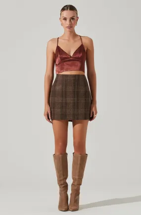 Brina Plaid Mini Skirt