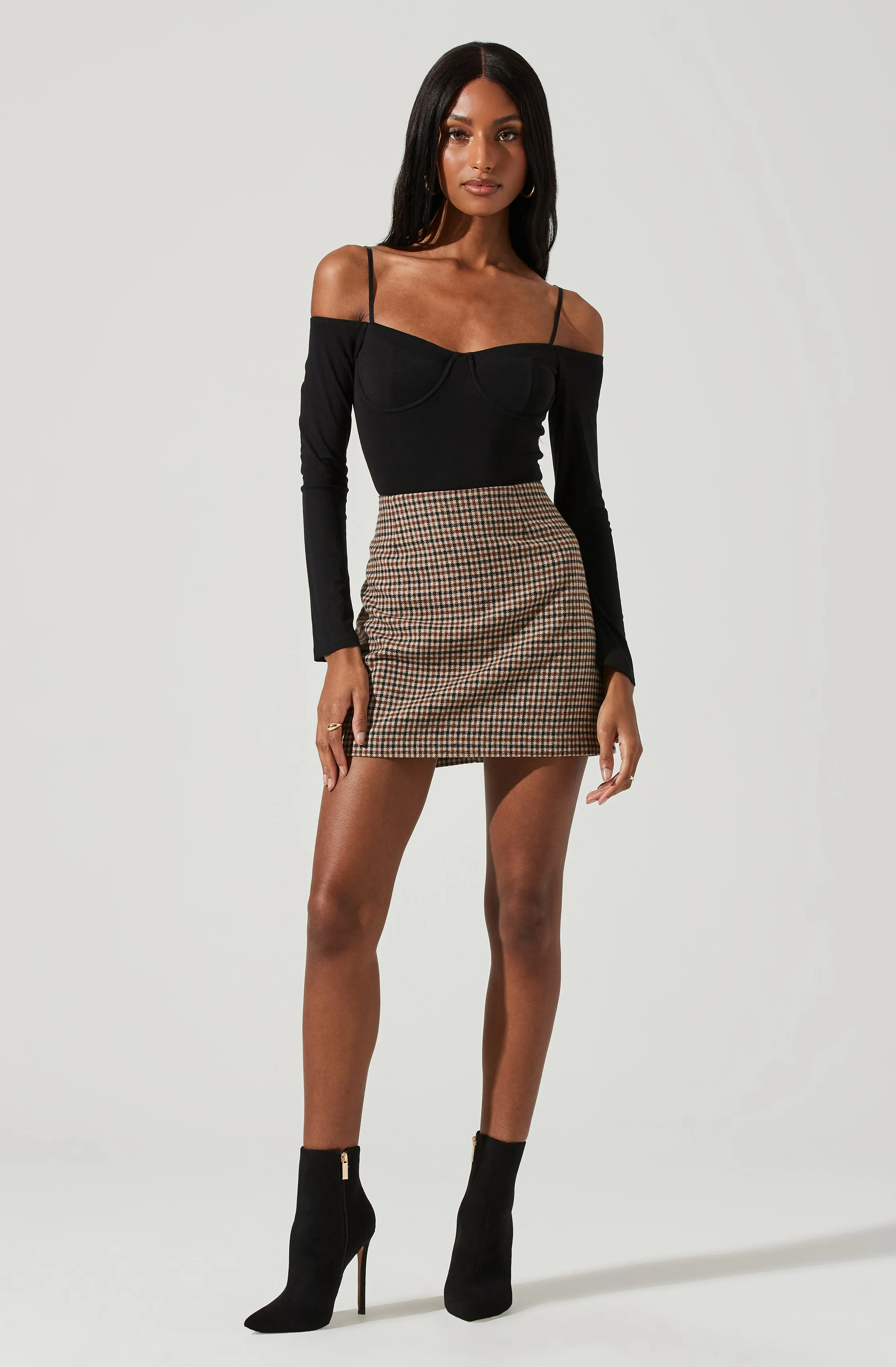 Brina Plaid Mini Skirt