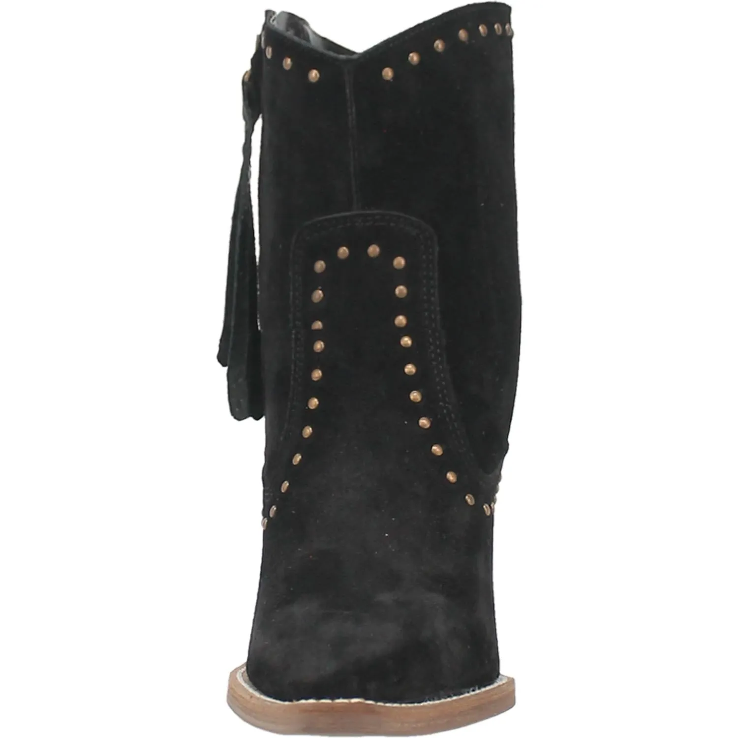 Classy N' Sassy Studded Black Suede Booties (DS)