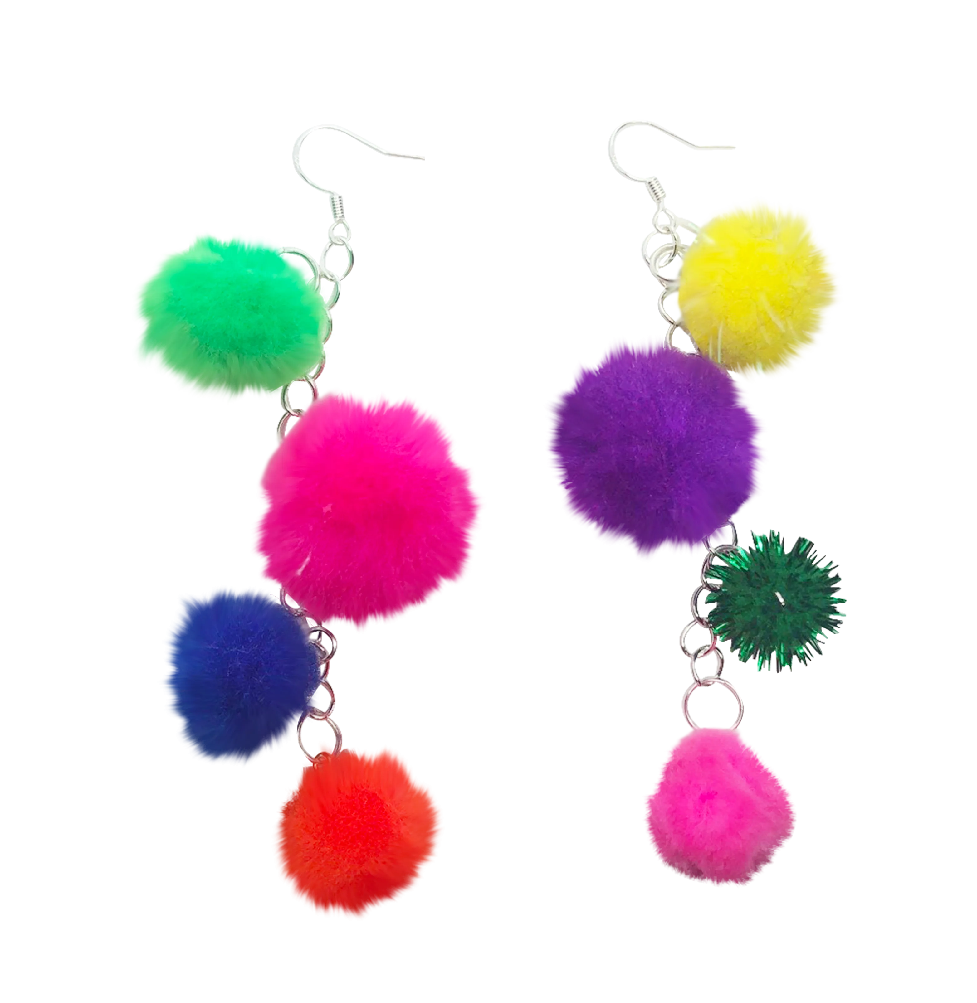 Clownin' Around Pom Pom Earrings