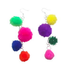 Clownin' Around Pom Pom Earrings