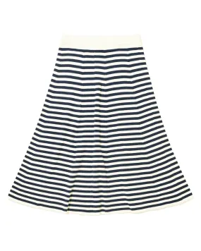 Cream and Navy Sabine Skirt