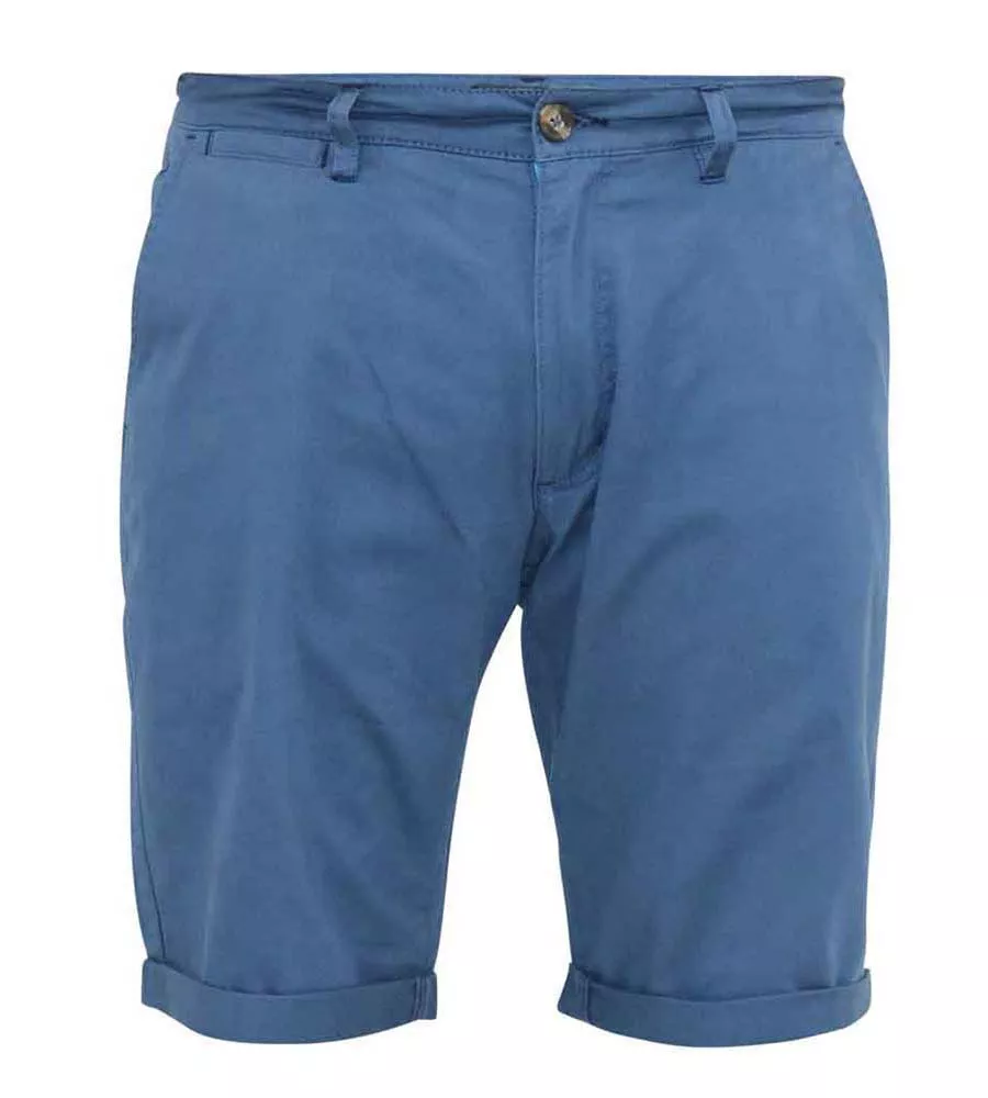 D555 Big Mens Blue Stretch Chino Shorts (NELSON 1)