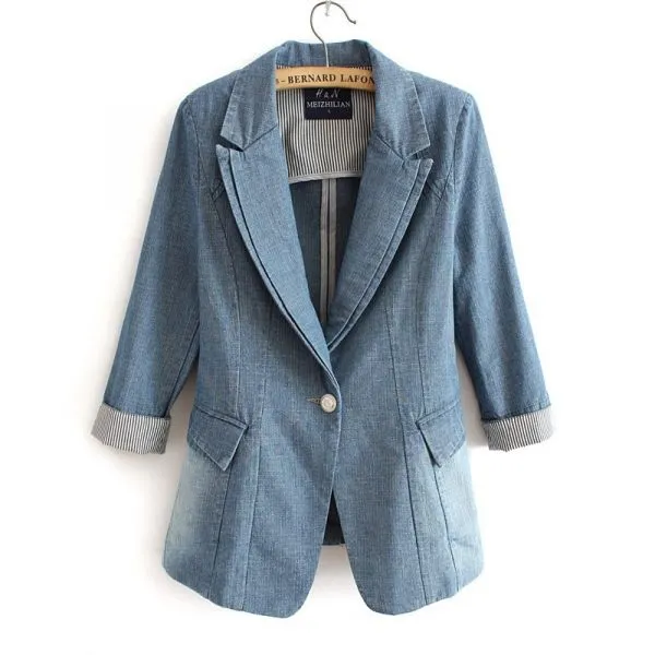 Denim blazer Jacket for women Spring Vest Fashion