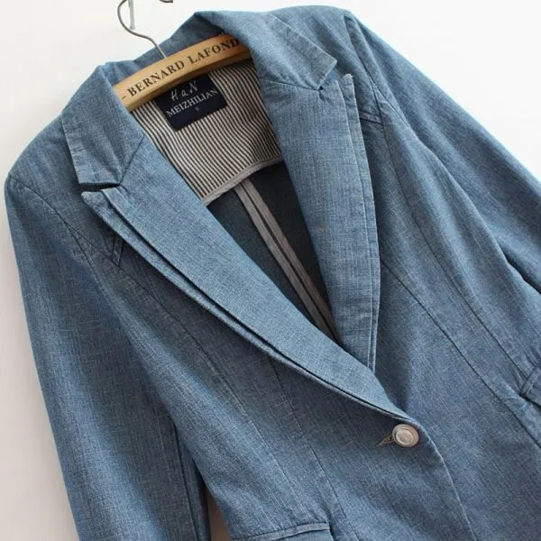 Denim blazer Jacket for women Spring Vest Fashion