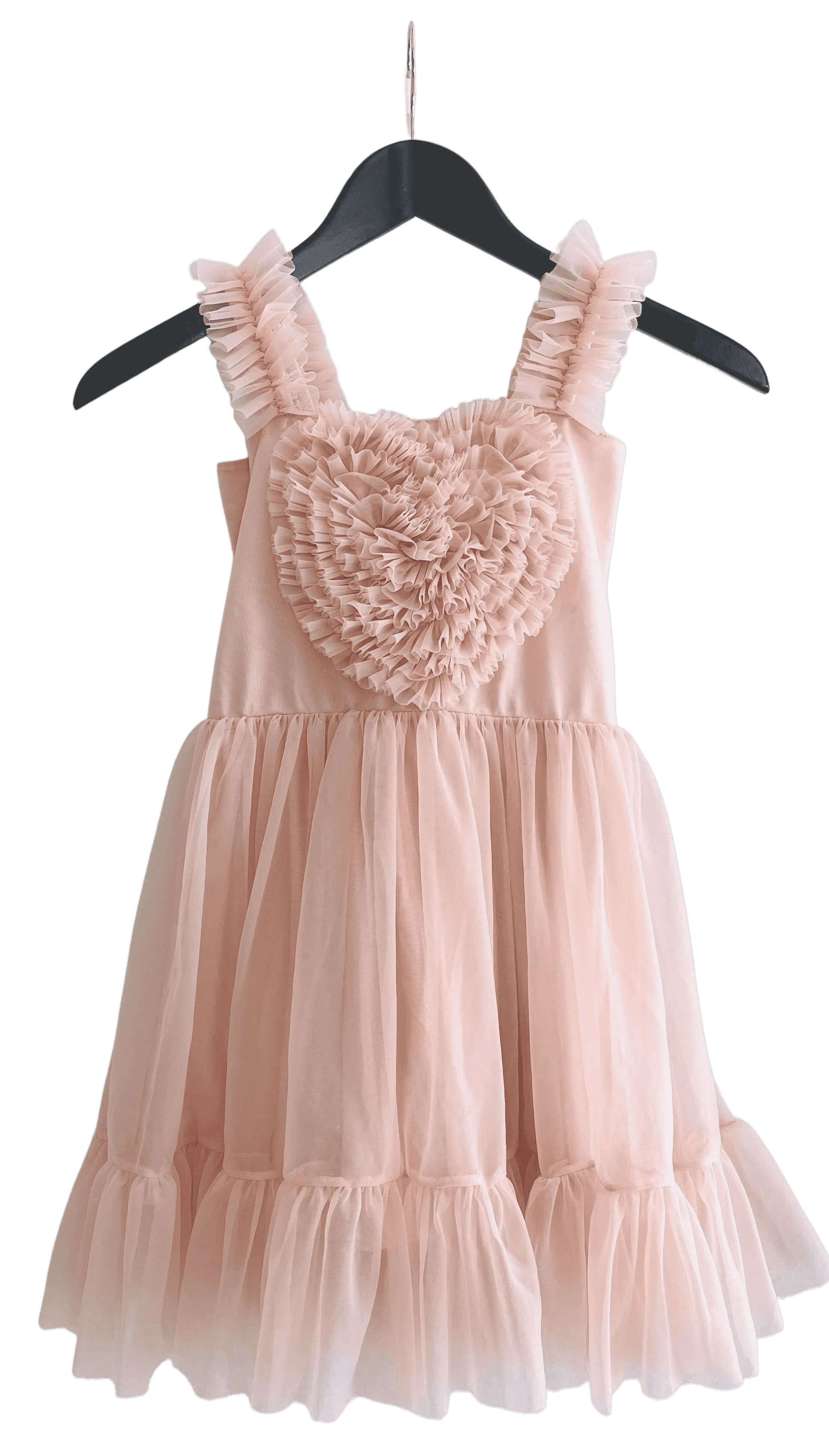 DOLLY  HEART DRESS WITH LACE-UP BACK DRESS ballet pink