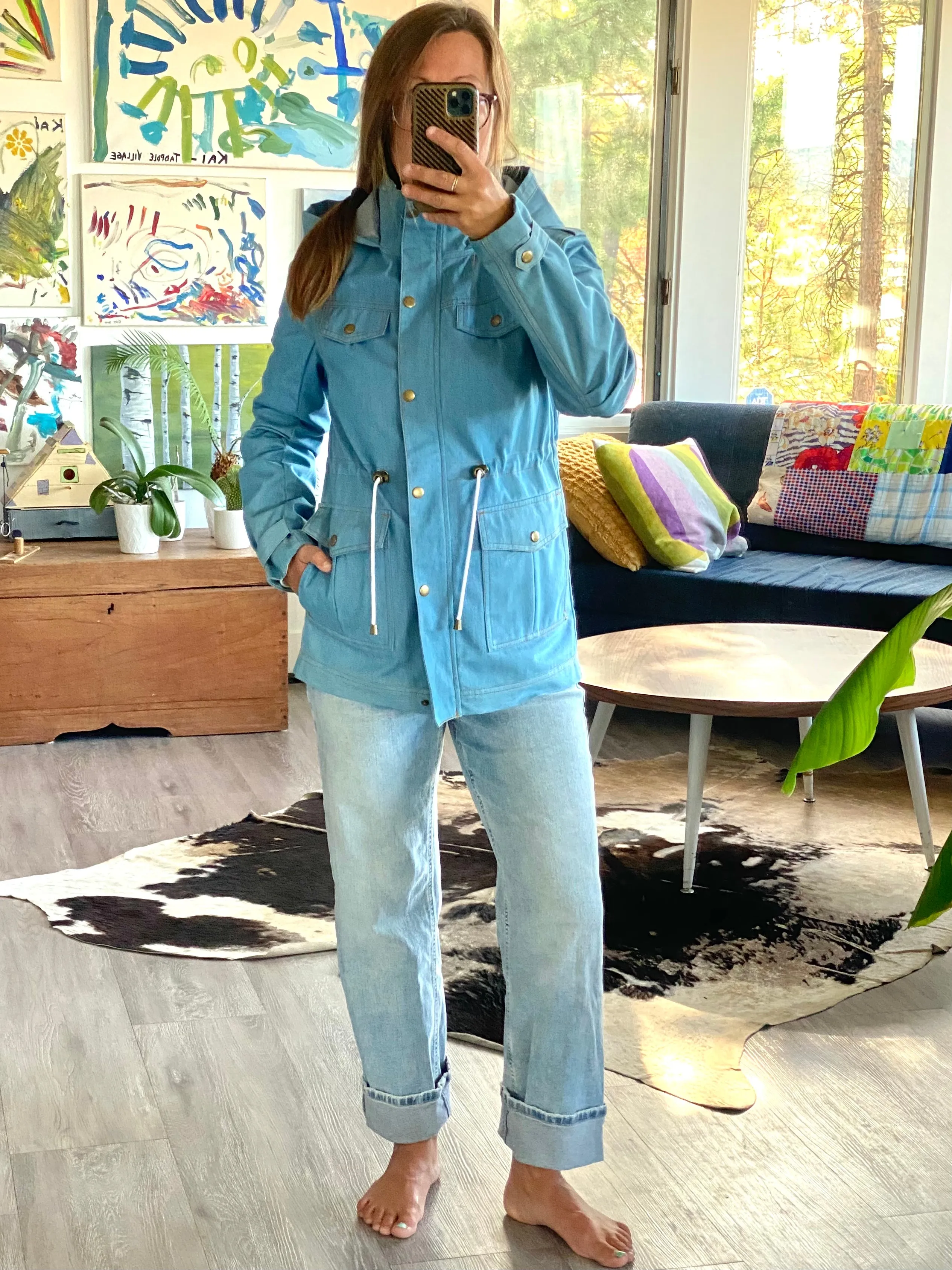 Epic Denim Rain Coat - xs/sm