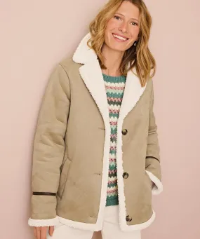 Faux Sheepskin Coat