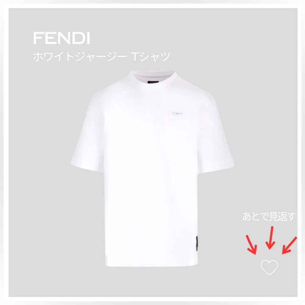 FENDI  |Street Style Plain Logo Luxury T-Shirts