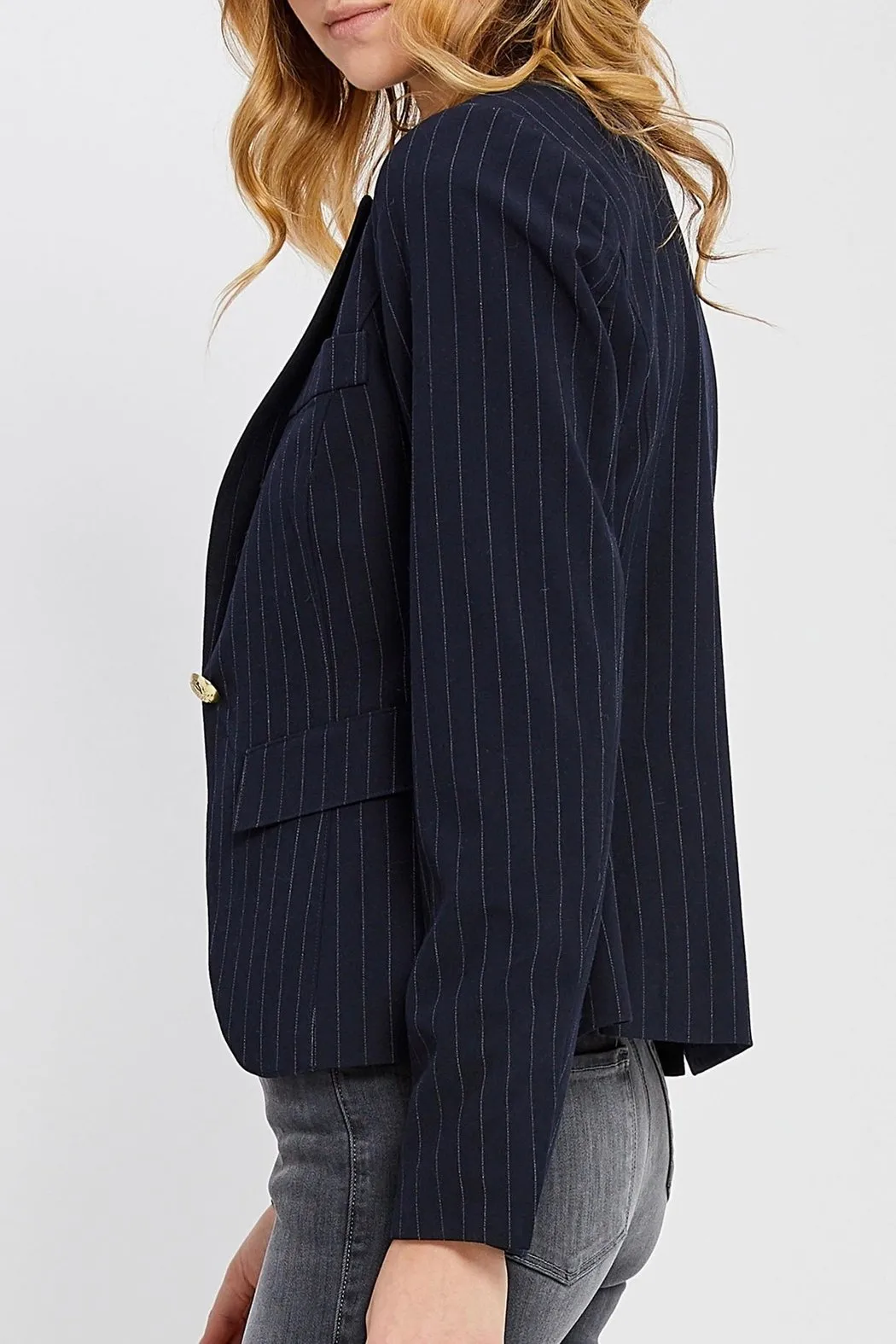 Fitted Striped Blazer