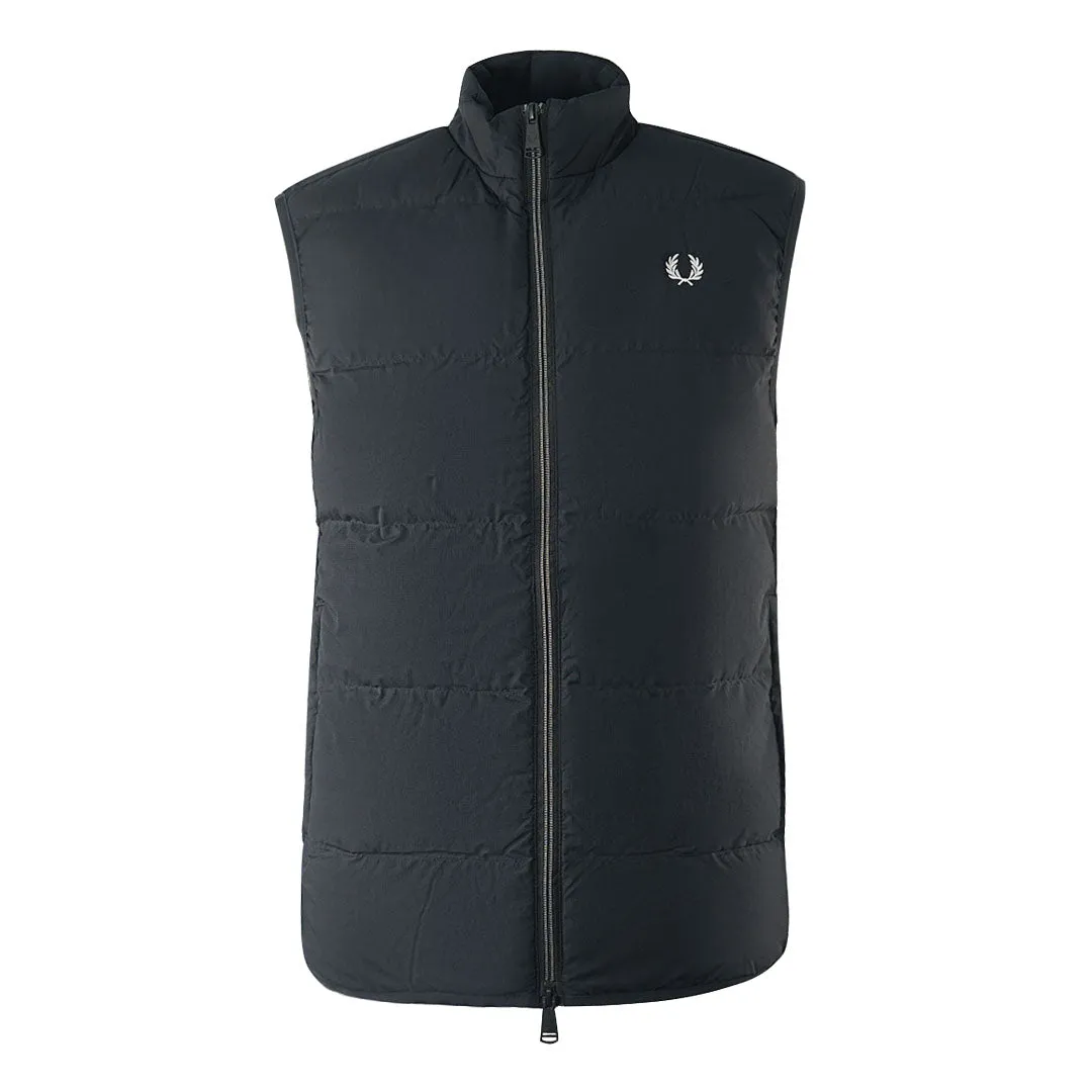 Fred Perry Mens J4566 102 Gilet Jacket Black