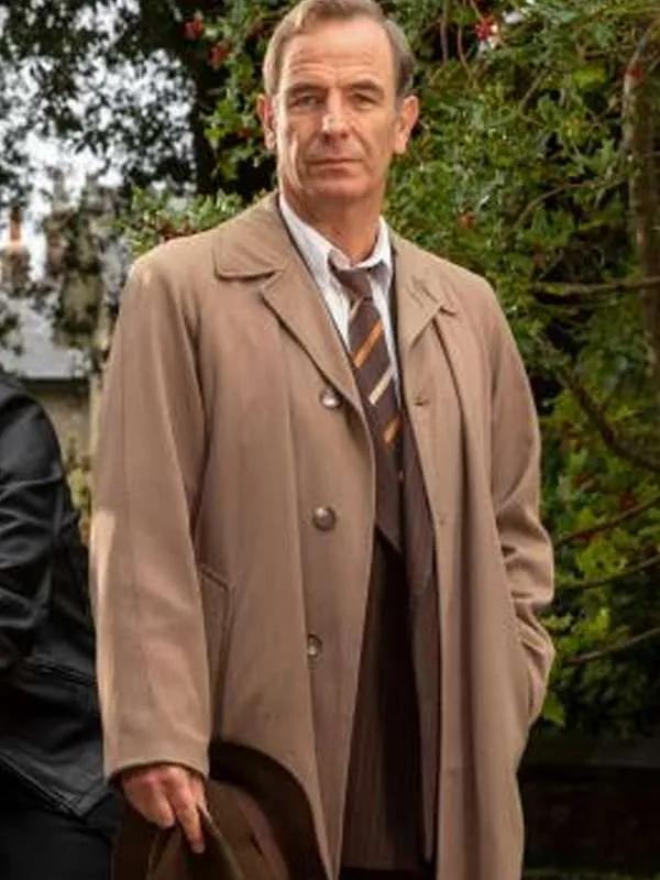 Geordie Keating Grantchester S08 Brown Coat