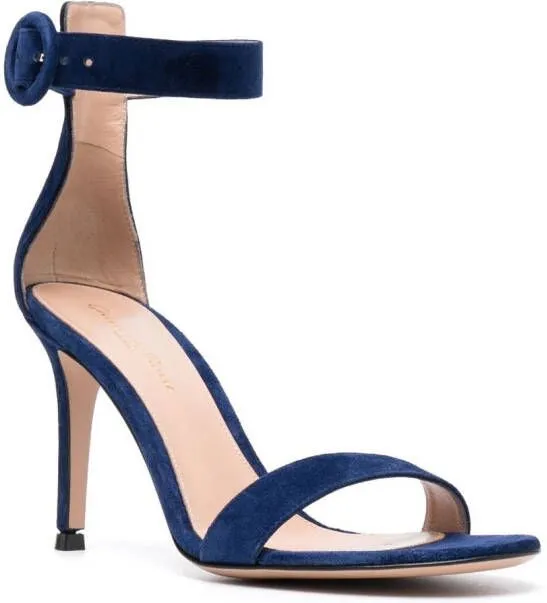 Gianvito Rossi Portofino 85mm suede sandals Blue