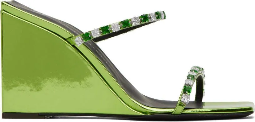 Giuseppe Zanotti Green Shangay Heeled Sandals