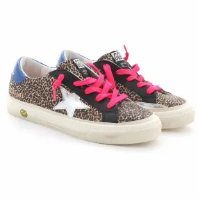 Golden Goose Sstar Leopard Sneaker For Girls