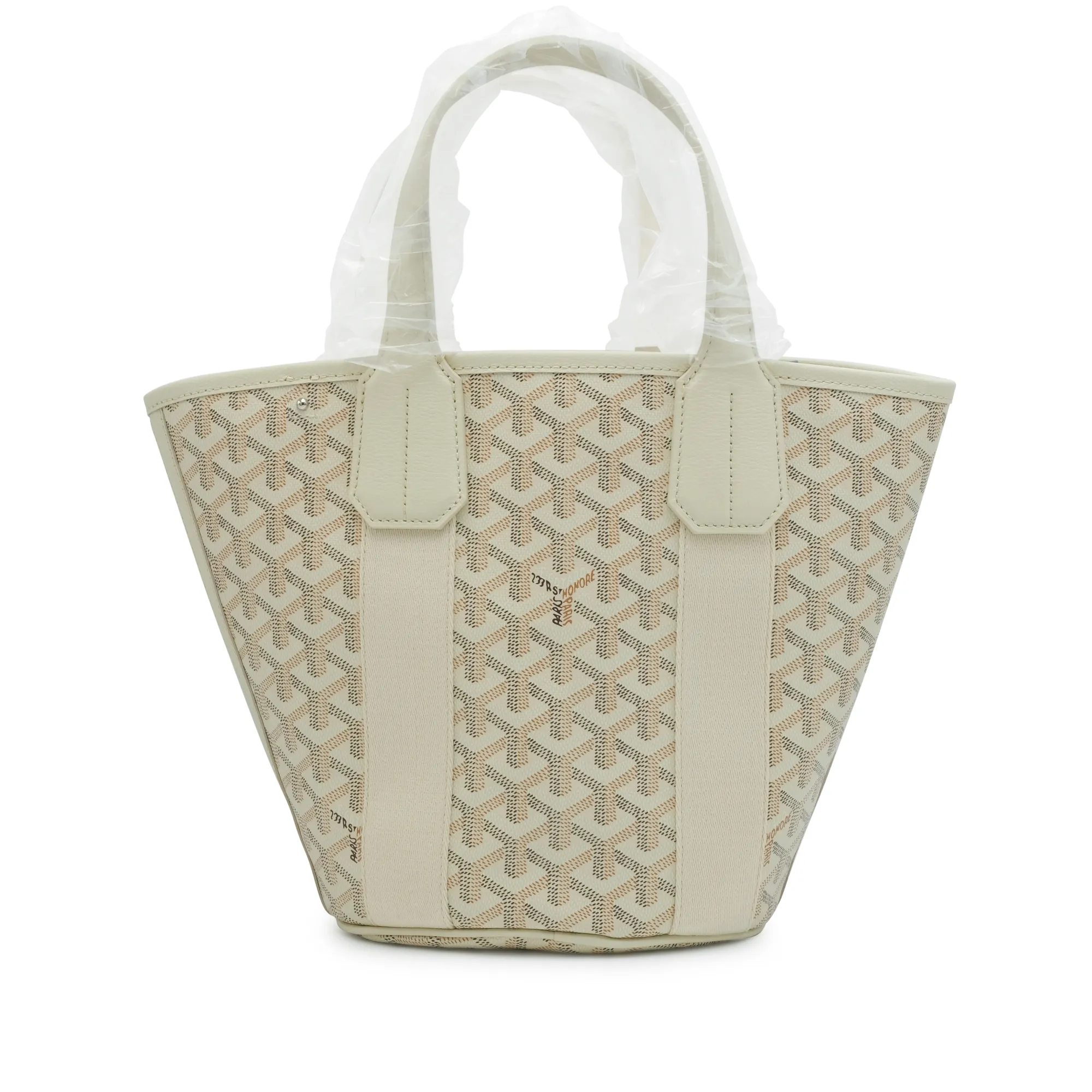 Goyard Sand Goyardine Canvas and Chevroches Calfskin Belharra PM Bag Palladium Hardware, 2024