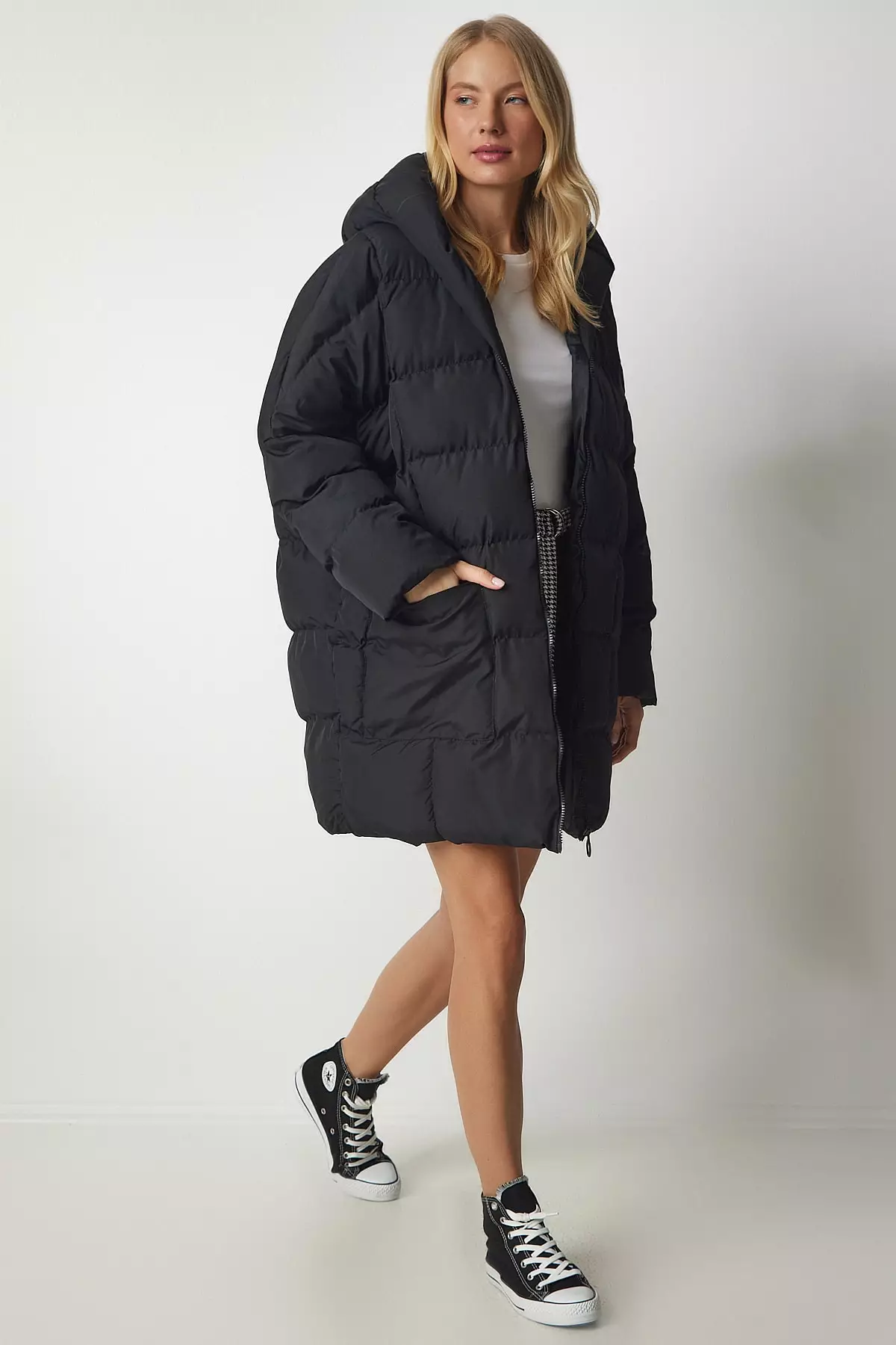 Happiness Istanbul Hooded Oversized Puffer Coat