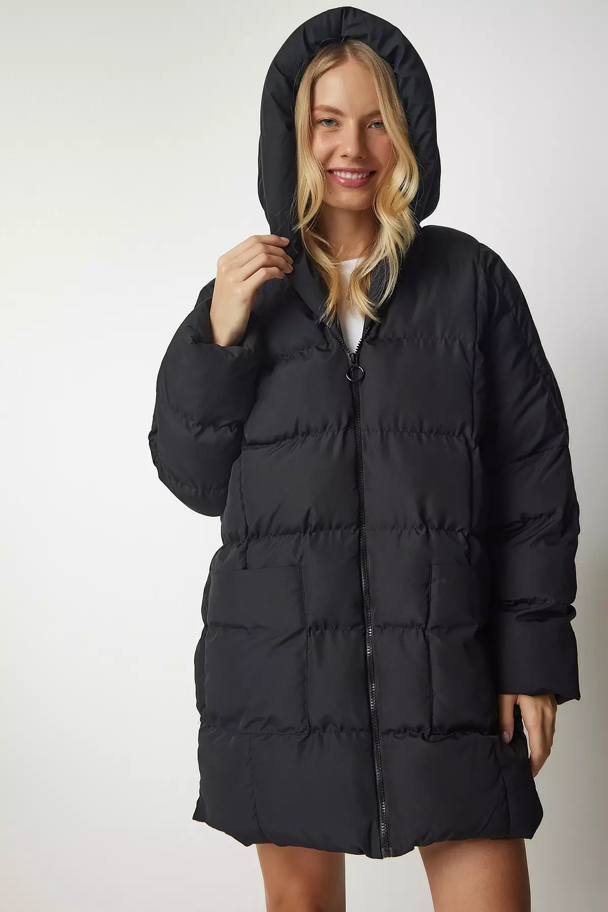 Happiness Istanbul Hooded Oversized Puffer Coat