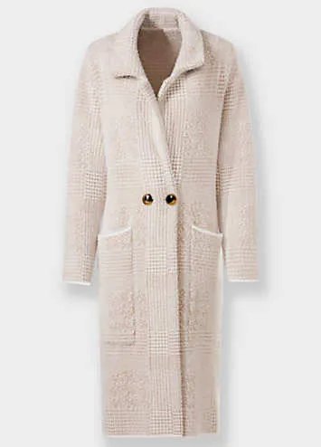 Heine Lapel Collar Knitted Coat | Kaleidoscope