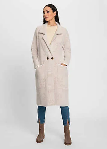 Heine Lapel Collar Knitted Coat | Kaleidoscope