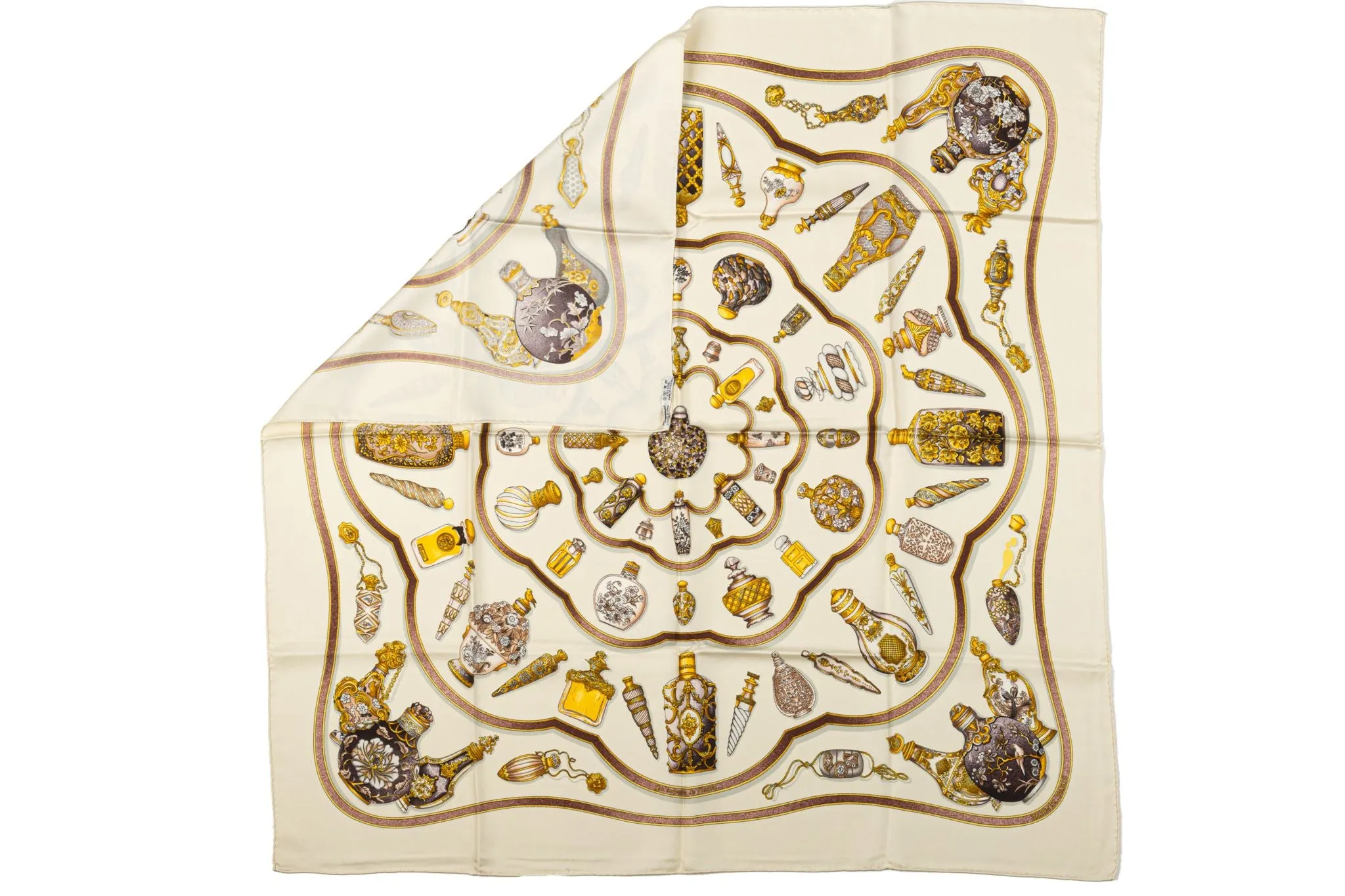 Hermès Qu' Importe Le Flaon Silk Scarf