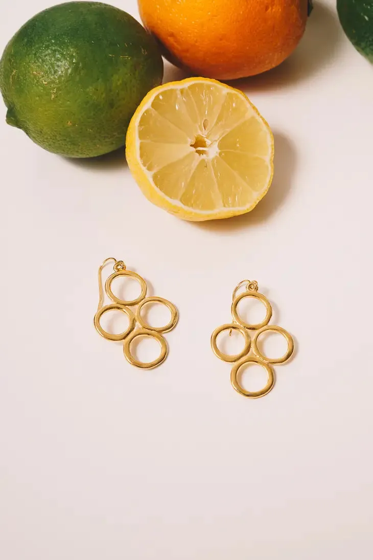 Holly Drop Earrings - 18K Gold Plating