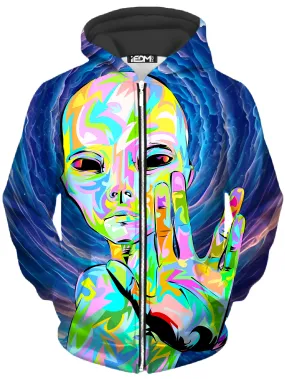 I Come in Peace Unisex Zip-Up Hoodie (Clearance)