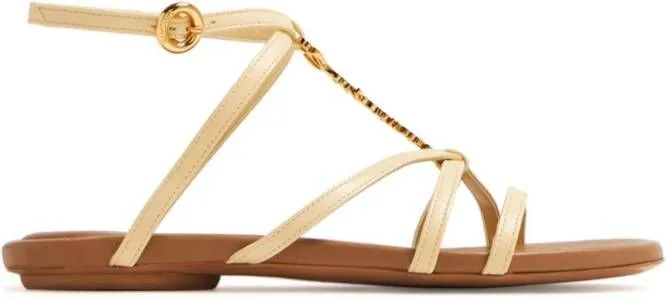 Jacquemus Les sandales Pralu leather sandals Neutrals