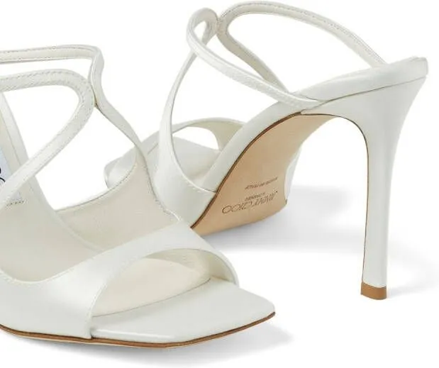 Jimmy Choo Anise 95mm square sandals White