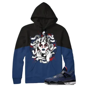 Jordan 4 Winter Loyal Blue Medusa Split Hoodie