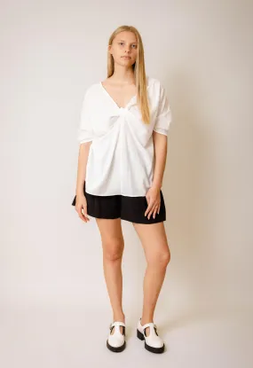 June Twist Blouse In White