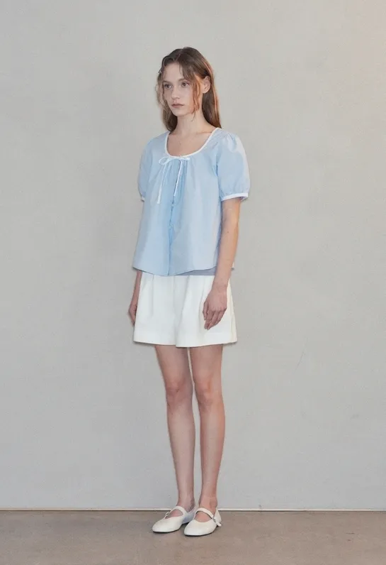 LAFUDGE STORE  |Street Style Short Sleeves Shirts & Blouses