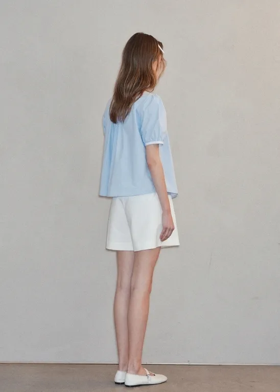 LAFUDGE STORE  |Street Style Short Sleeves Shirts & Blouses