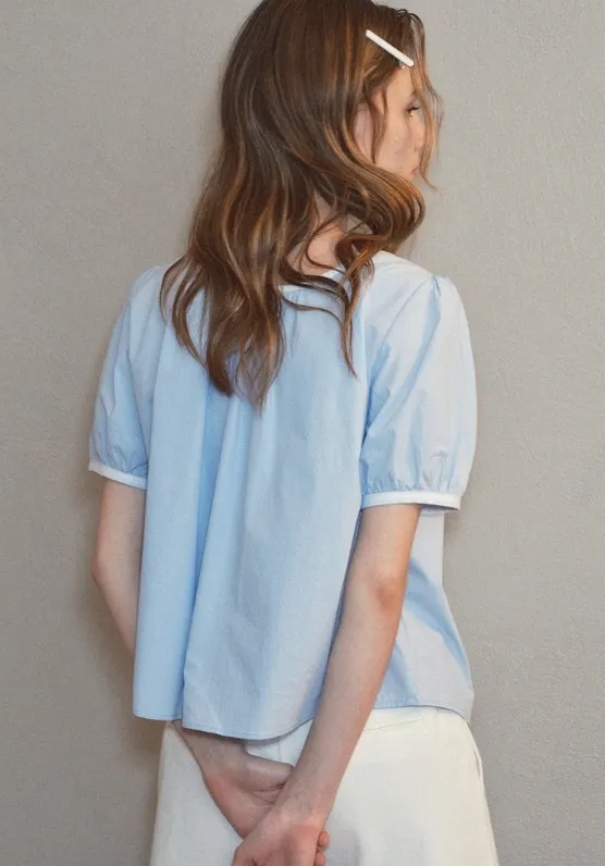 LAFUDGE STORE  |Street Style Short Sleeves Shirts & Blouses