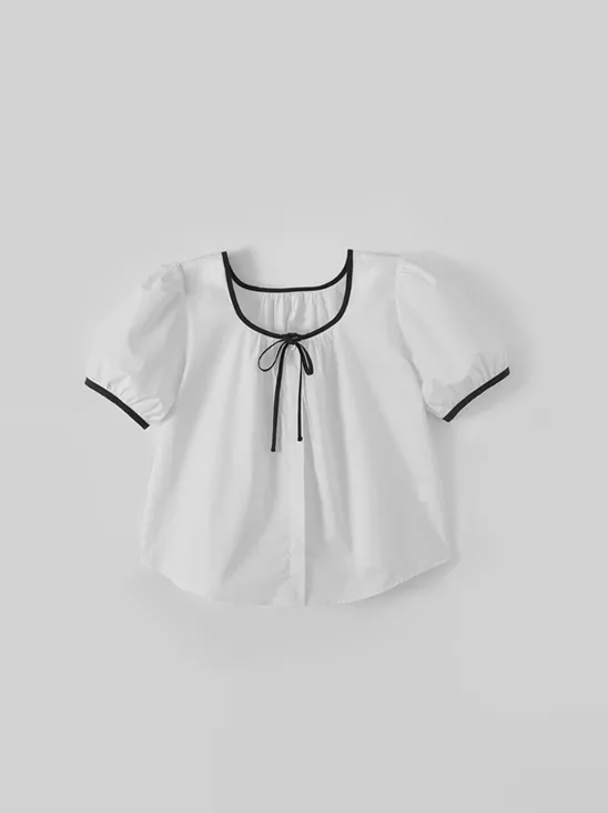 LAFUDGE STORE  |Street Style Short Sleeves Shirts & Blouses