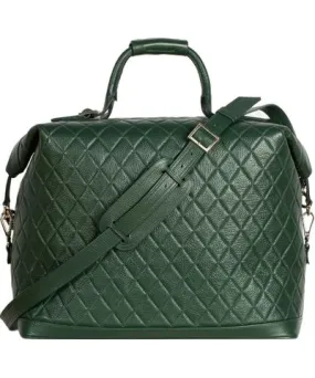 Laura Olaru Women's Alessandro Green Leather Travel Bag